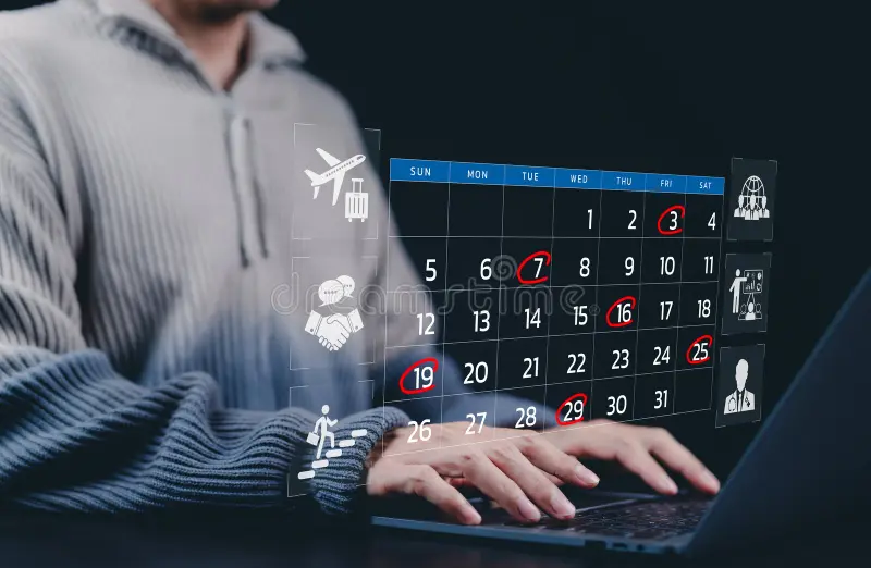 Time Management Techniques for Higher Productivity 1 Time management and productivity concept with planner and clock